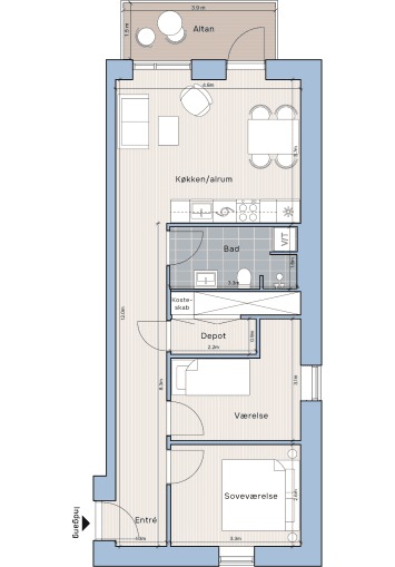 Plantegning for: Spurvevangen 21, 1. 8