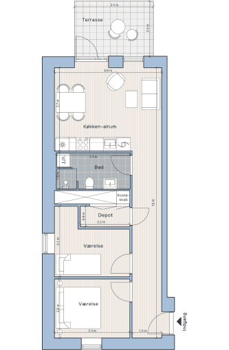 Plantegning for: Spurvevangen 1, st.