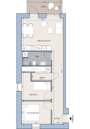 Plantegning for: Spurvevangen 21, 1. 1