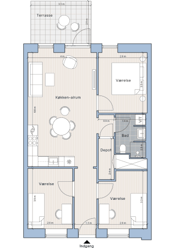 Plantegning for: Spurvevangen 4, st.