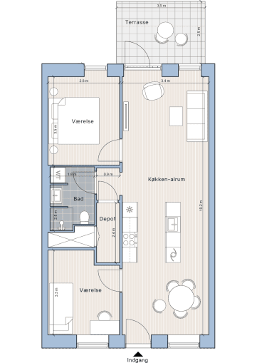 Plantegning for: Spurvevangen 9, st.