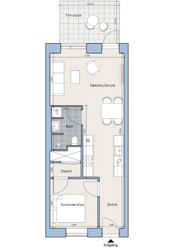 Plantegning for: Spurvevangen 23, st.